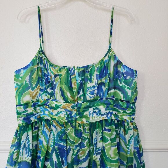 Jones‎ New York Chiffon Babydoll Bandage Dress Cocktail Party Turquoise Size 16 - Picture 13 of 16